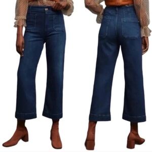 Anthropologie Blue Cropped Ankle Jeans